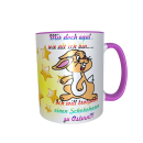 Hase mit Spruch - Zwei-Farben Tasse