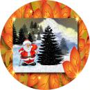 Herbst Weihnachten - Untersetzer rund Stärke 3 mm Durchmesser 10 cm - Matt