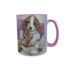 Hund und Katze - Zwei-Farben Tasse