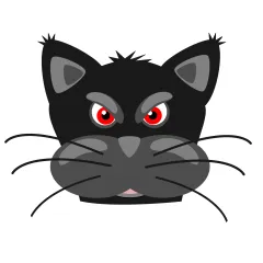 Mauspad 21cm rund 3 mm dick - matt - Katzen Kopf