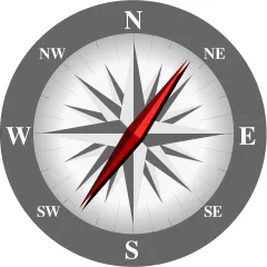 Mauspad 21cm rund 3 mm dick - matt - Kompass