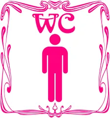 WC Herren 20x21cm - Tattoo