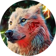 Mauspad 21cm rund 3 mm dick - matt - Wolf